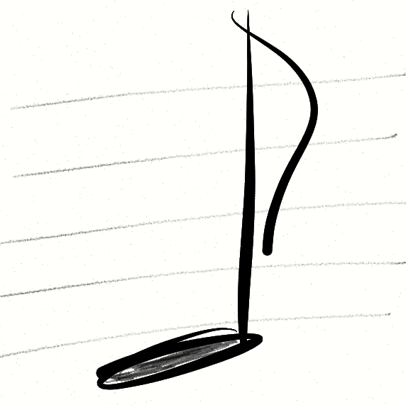hand drawn musical note